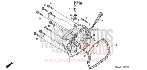 PANNEAU CARTER-MOTEUR D. CG125ES4 de 2004